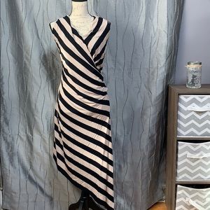 Betsey Johnson Black and Tan striped dress